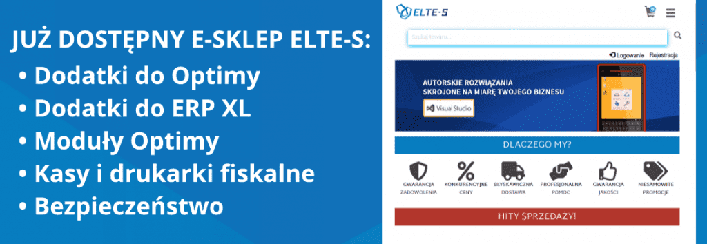 e-Sklep - dodatki do Optima i XL, urządzenia fiskalne