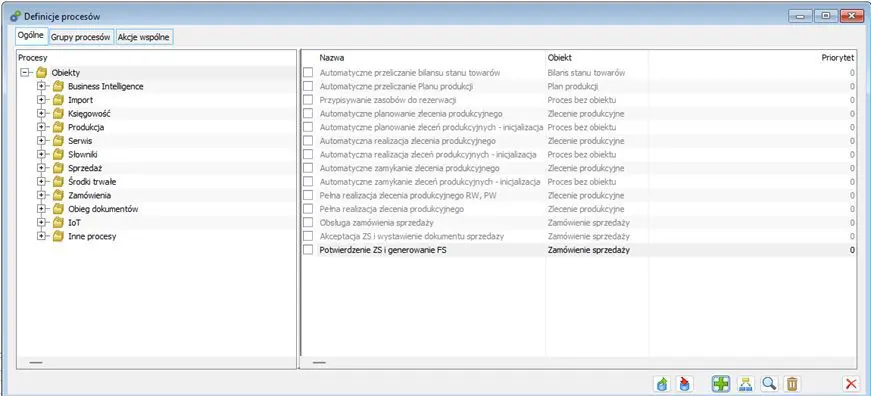 obsługa procesów w comarch erp xl