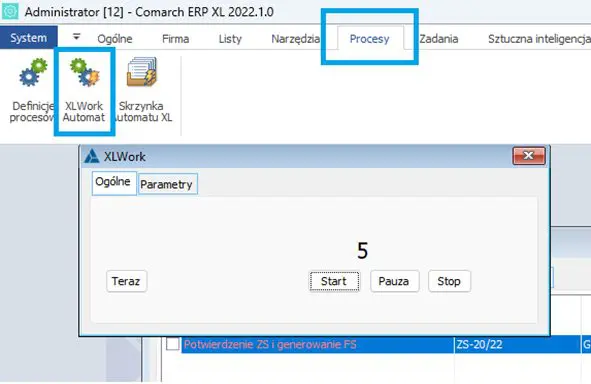 obsługa procesów w comarch erp xl