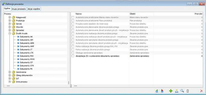 obsługa procesów w comarch erp xl