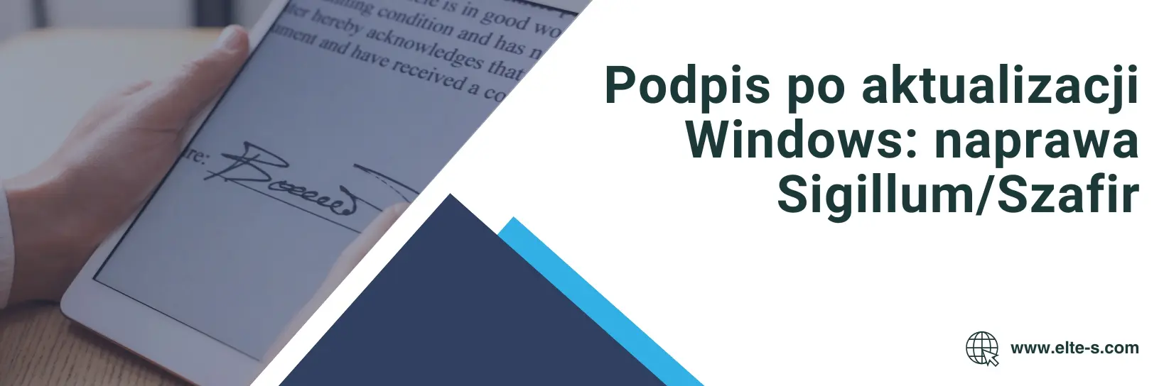 Banner - Podpis po aktualizacji Windows naprawa SigillumSzafir