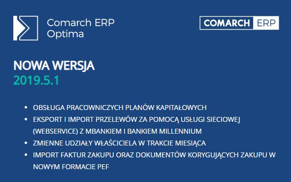 Comarch ERP Optima 2019.5.1