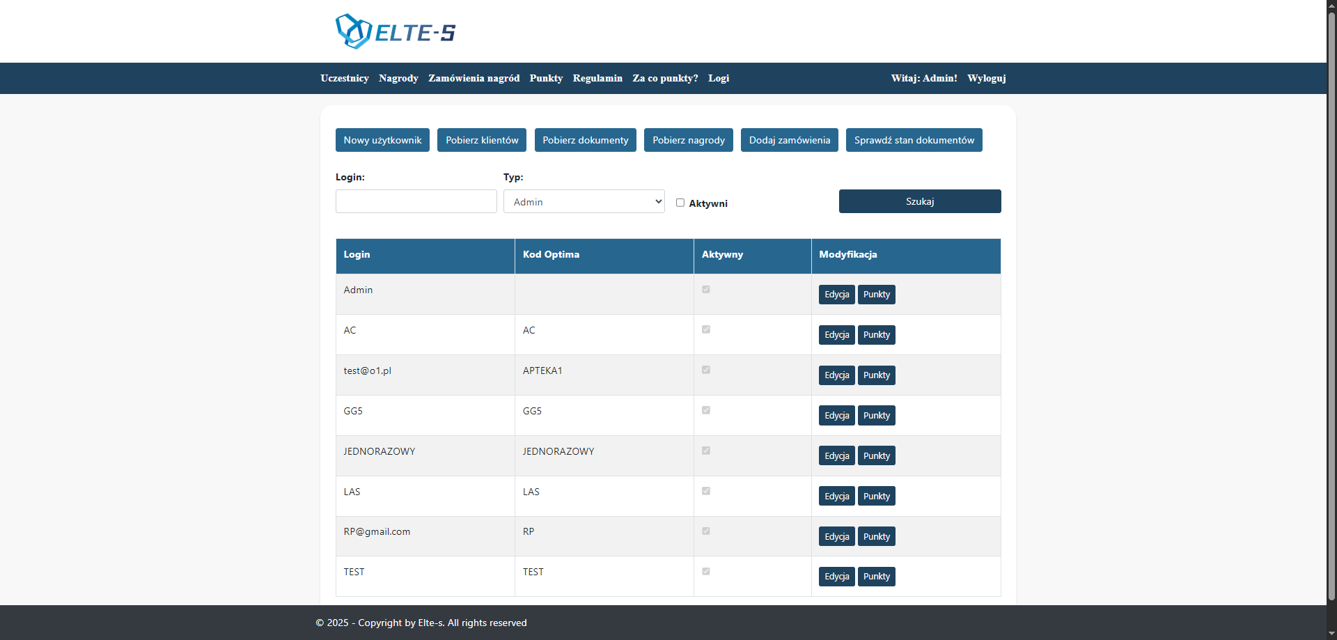ELTE-S System lojalnościowy5