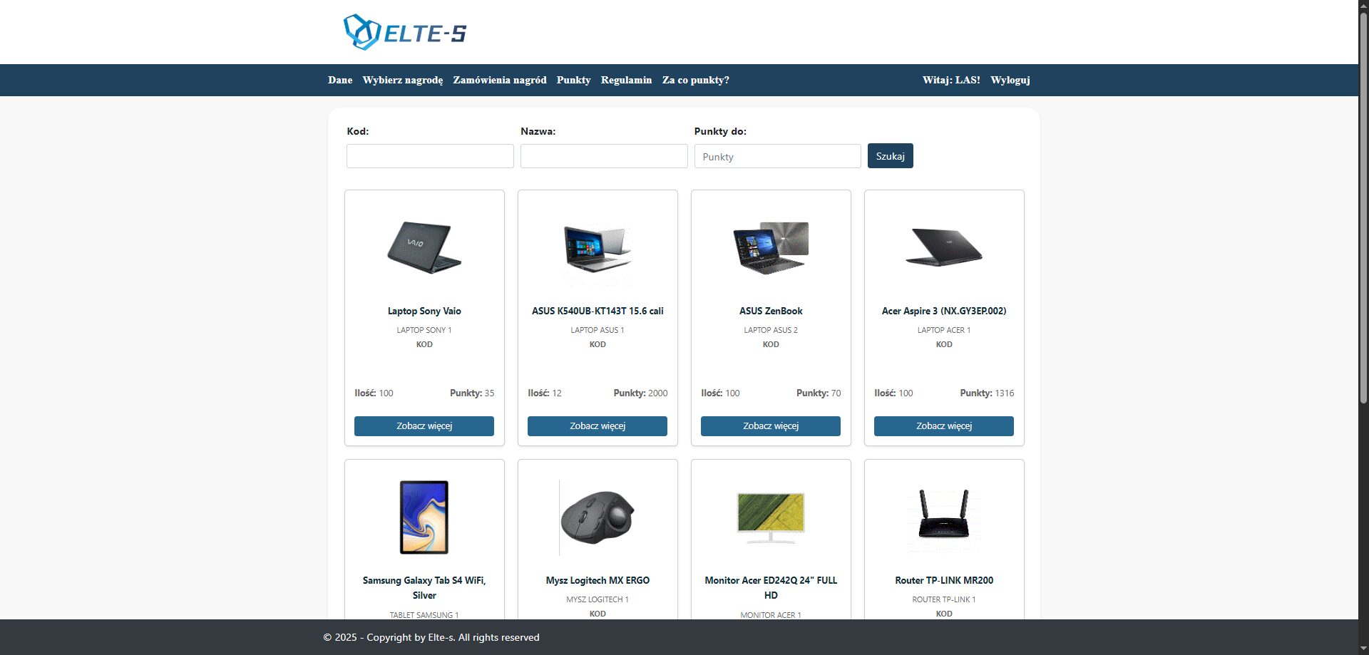 ELTE-S System lojalnościowy3