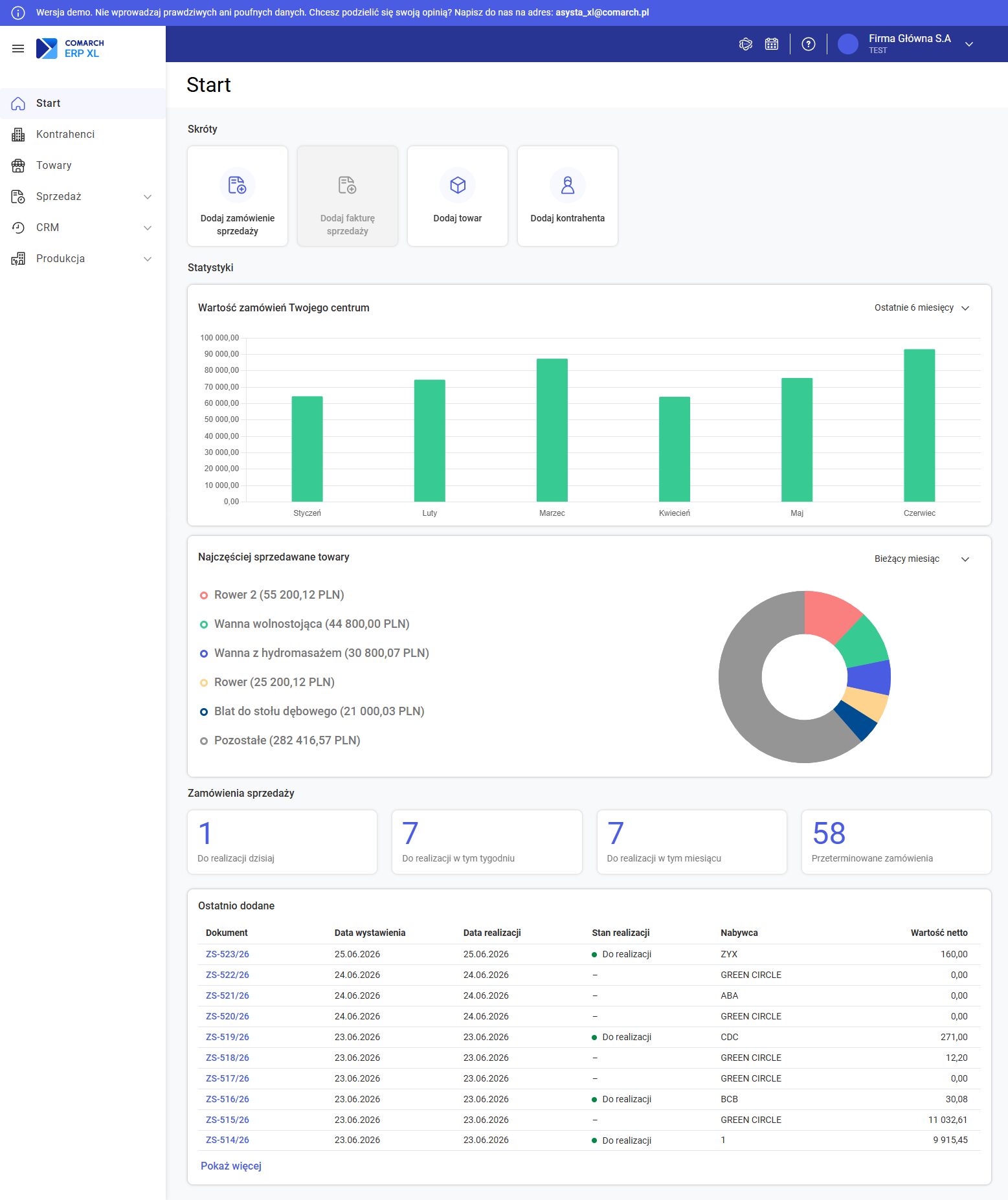 Comarch ERP XL Web